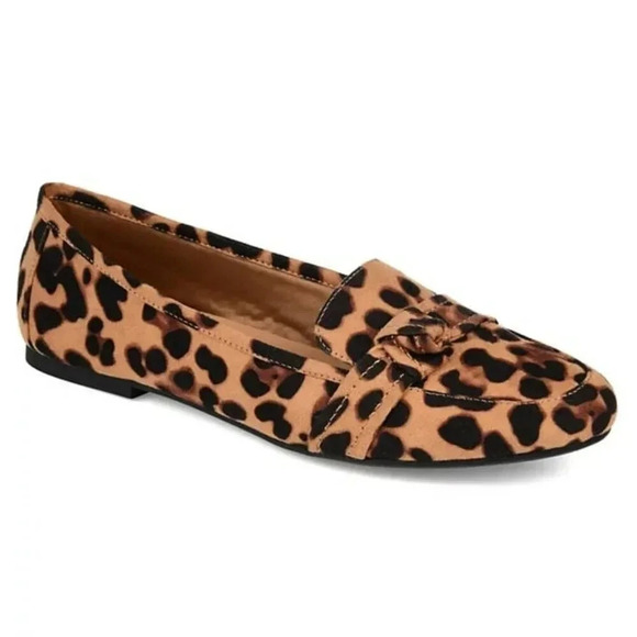 Journee Collection Shoes - Journee Collection Women's Marci Leopard Slip On Flats Size 8 W (MSRP $65)